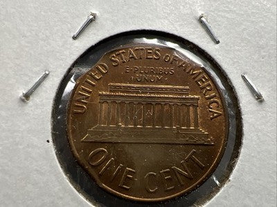 Triple Clipped 1967 P 1c Lincoln Memorial Cent Error Coin UNC RB