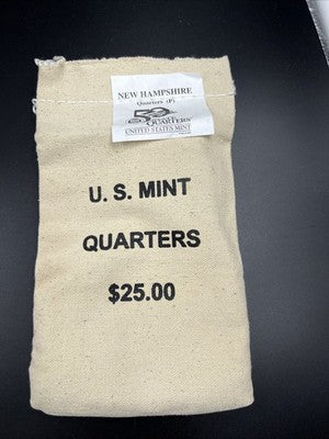 U.S. Mint Bag of 100 2000 P 25c New Hampshire State Statehood Quarters BU UNC
