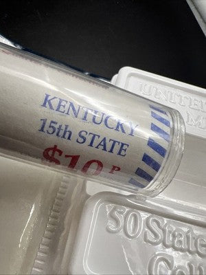 US Mint Certified 2001 P Kentucky State Statehood 40 Coin BU Quarter Roll