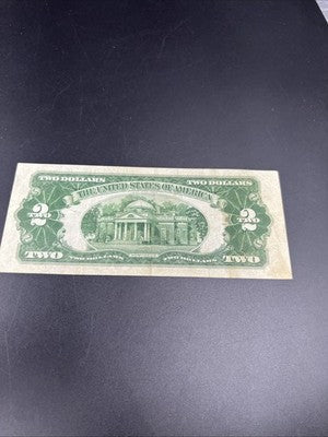 1928 F $2 USN United States Note Two Dollar Bill Red Seal VF Very Fine Circ #82