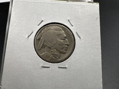 1936 5c Buffalo Nickel Coin Fine Circulated Double Die Reverse Variety