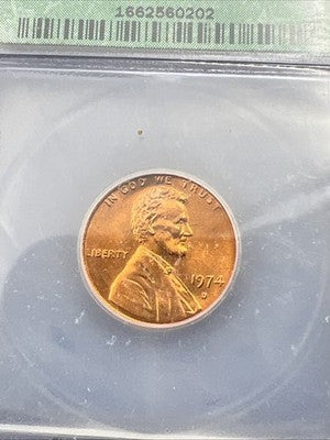 1974 D 1c Lincoln Memorial Cent Penny ICG MS67 #202