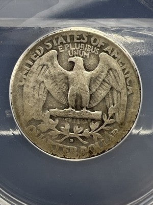 1932 D 25c Washington Silver Quarter Coin ANACS G4 Good Certified