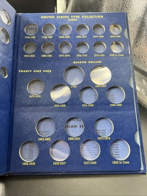 Empty United States Type Set Small Coins Whitman Album Used No Coins Empty