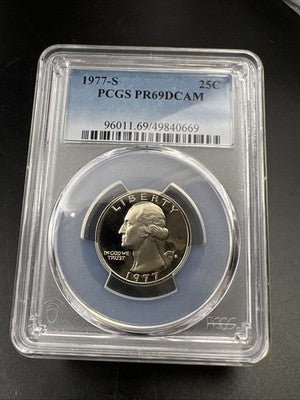 1977 S 25c Washington Clad Proof Quarter Coin PR69 PCGS #669