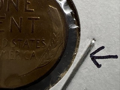 1953 P 1c Lincoln Wheat Cent Penny Retained Cud Error Coin CH VF/ XF Circ