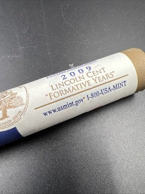 50 Coin US Mint BU Roll 2009 D Formative Years Lincoln Commemorative Cents