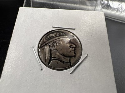 Hobo Buffalo Nickel Coin Modern Carving SKU#E