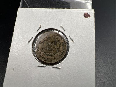1858 1c SL Flying Eagle Cent Coin Low Leaves FS-901 Variety VF Very Fine Circ