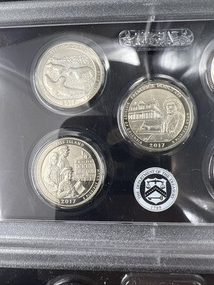 Lot of 2 Panels 2017 S Enhanced UNC ATB American The Beautiful Quarters 10 Coins