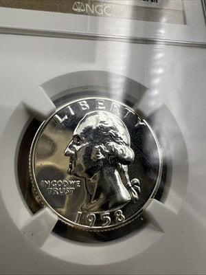 1958 25c Washington Silver Quarter Proof Coin NGC PF67 #090