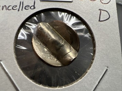 Waffled Cancelled 2006 D 10c Roosevelt Dime Coin SK#a