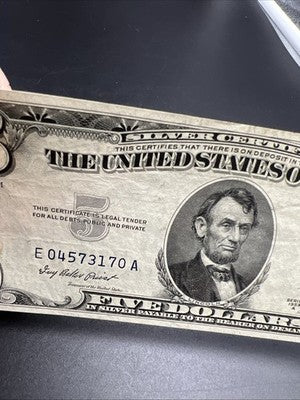 1953 A $5 Five Dollar US Silver Certificate XF EF Extra Fine Circ #170