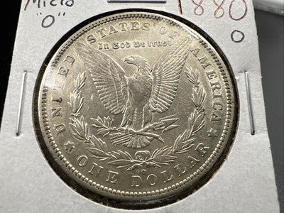 1880 O Micro o $1 Morgan Silver Dollar Coin XF Details