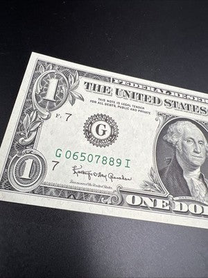 1963 B $1 Barr FRN Federal Reserve Note Uncirculated #889