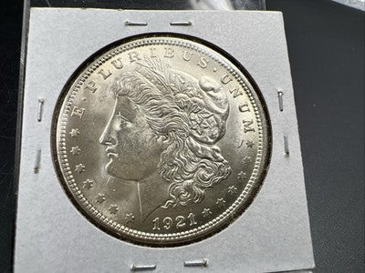 1921 P $1 Morgan Silver Dollar Coin CH BU Rusty Die Vam Variety