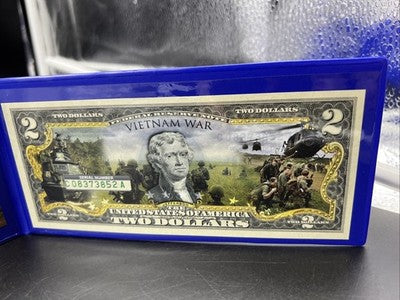 Vietnam War Colorized Enhanced 2017 A 2 Two Dollar Federal Reserve Note Unc #52