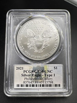 2021 ASE American Silver Eagle David Bowers Signature Philadelphia Gallery PCGS
