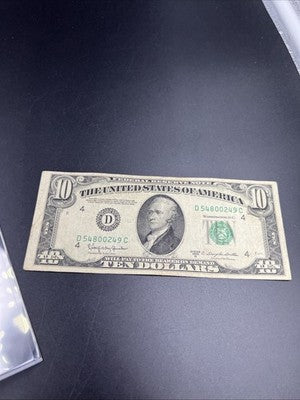 1950 D $10 FRN Federal Reserve Note Cleveland District Fine Circ #249