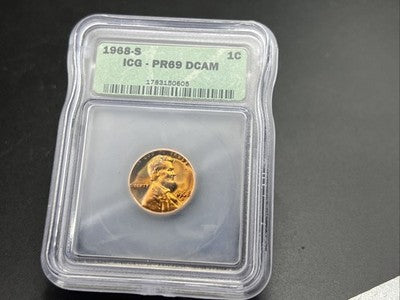 1968 S 1c Lincoln Memorial Cent Penny PR69 DCAM ICG