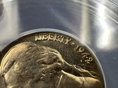 1942 5c Jefferson 5c Nickel Coin DDO Double Die Obverse FS-102 ANACS MS65 Gem BU