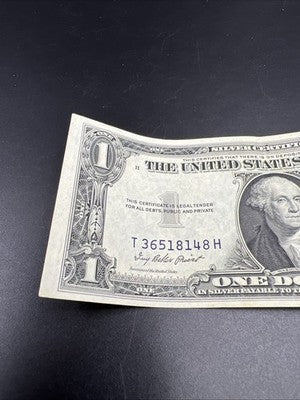 1935 E $1 One Dollar Blue Seal Silver Certificate VF Very Fine Circ #48
