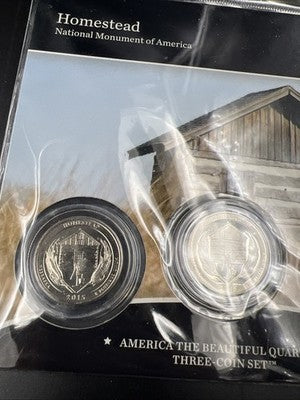 2015 Homestead 3 Coin P D S US Mint ATB Set