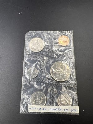 1968 Canada 6 Coin Set with No Island Variety Dollar Coin UNC
