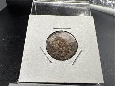 Hobo Buffalo Nickel Coin Modern Carving SKU#O