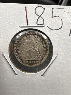 1857 10c Seated Liberty Dime Coin EF XF Extra Fine Circ