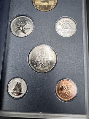 1996 Canada Specimen 6 Coin Gem Uncirculated Set w/ used Box COA