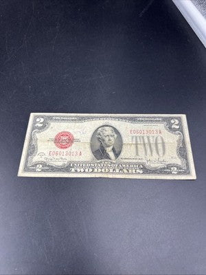 1928 G $2 USN United States Note Red Seal VG Very Good Circ #13