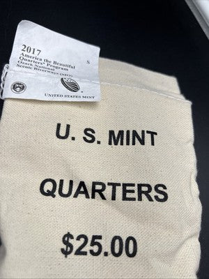 2017 S 25c Ozark Rivers 100 Coin US Mint Certified BU UNC ATB Quarter Bag $25 FV