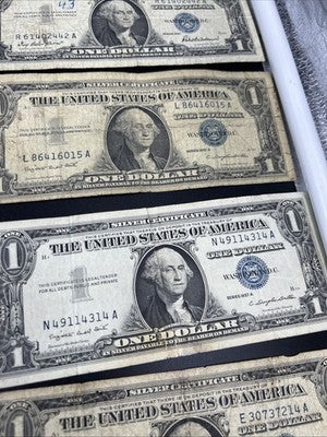 Lot of 18 1957 $1 One Dollar Blue Seal Silver Certificates G / VG #642