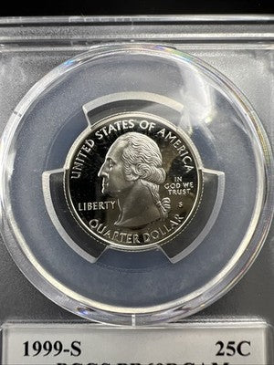 1999 S 25c Delaware State Statehood Silver Quarter Coin PR69 DCAM #700
