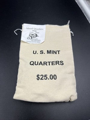 U.S. Mint Bag of 100 1999-2000 Mixed State Statehood Quarters BU UNC sk#a