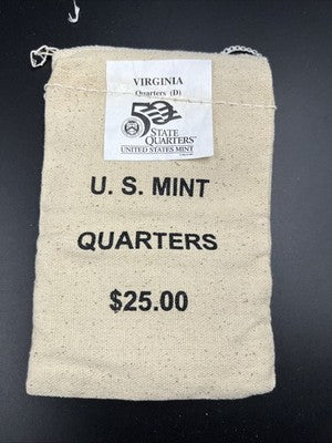 U.S. Mint Bag of 100 2000 D 25c Virginia State Statehood Quarters BU UNC