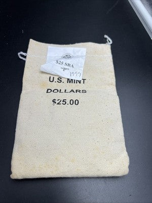 25 Coin US Mint Bag BU UNC 1999 P SBA Susan B Anthony Dollar Coins