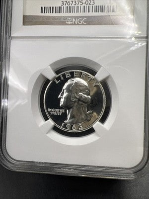 1963 25c Washington Silver Quarter Proof Coin NGC PF67 #023