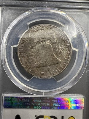 1958 P 50c Franklin Silver Half Dollar Coin PCGS MS64 CH BU Reverse Toner #77