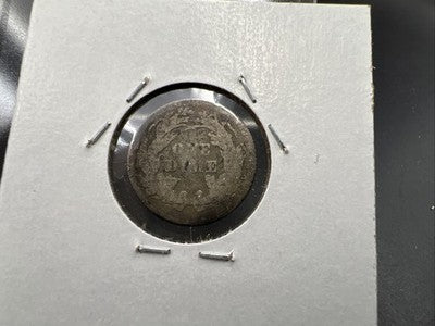 1876 10c Seated Liberty Dime Silver Coin About Good AG SKU#B