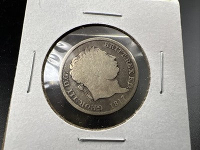 1817 UK United Kingdom 1 Schilling Silver Coin CH AG About Good / G