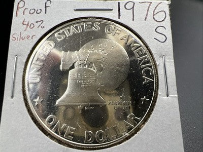 1976 $1 Ike Eisenhower 40% silver Dollar Coin Gem Proof SK#a