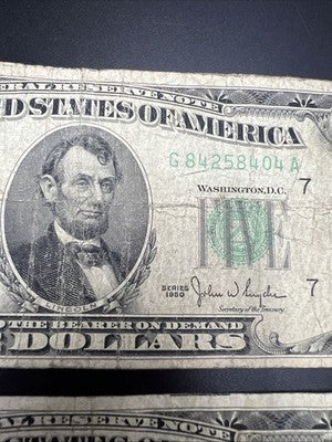 $5 Bill Collector's Set 1934 1950 FRN Federal Reserve Notes VG Very Good Circ