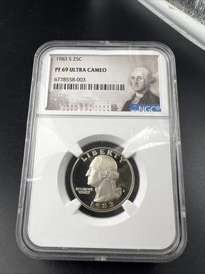 1983 S 25c Washington Proof Copper Nickel Clad Quarter Coin NGC PF69 UCAM #003