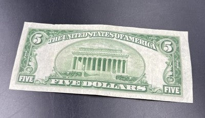 1934 $5 FRN Mule San Francisco District Federal Reserve Note Choice VF Very Fine