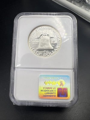 1953 P 50c Franklin Silver Half Dollar Coin NGC PF64 Cameo #001