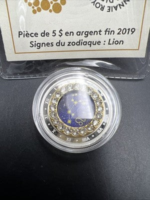 2019 Canada $5 Silver & Swarovski Crystal Saggitarus Zodiac Coin SK#a