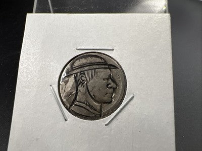 Hobo Buffalo Nickel Coin Modern Carving SKU#D