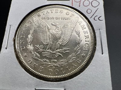 1900 O / CC Morgan Silver Dollar Coin BU UNC Details Reverse Damage Dig